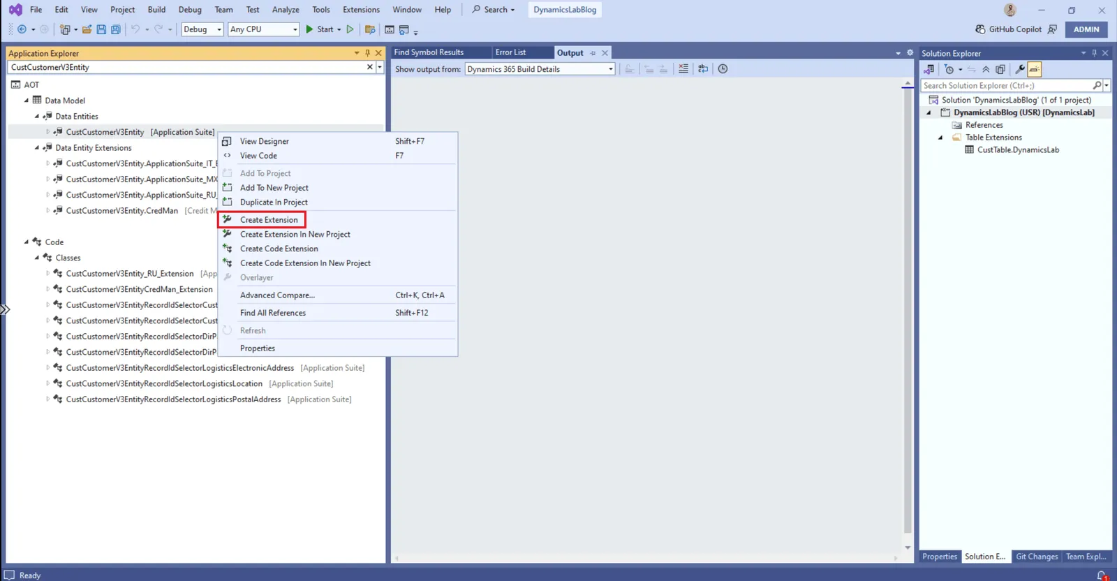 Create extension