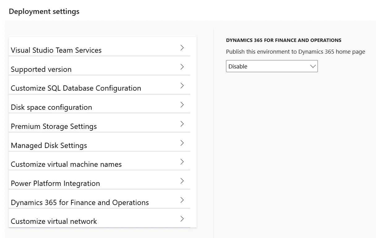 Screenshot: Dynamics 365 for Finance and Operations (home page)