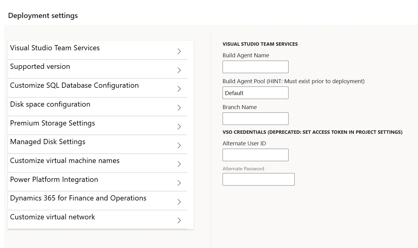 Screenshot: Visual Studio Team Services – wiring the build VM to Azure DevOps