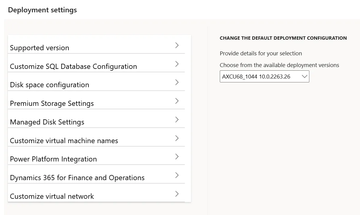Screenshot: Supported version