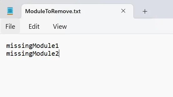 Moduletoremove