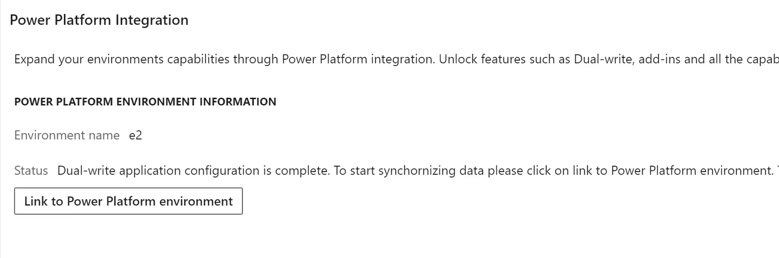 Power platform integration